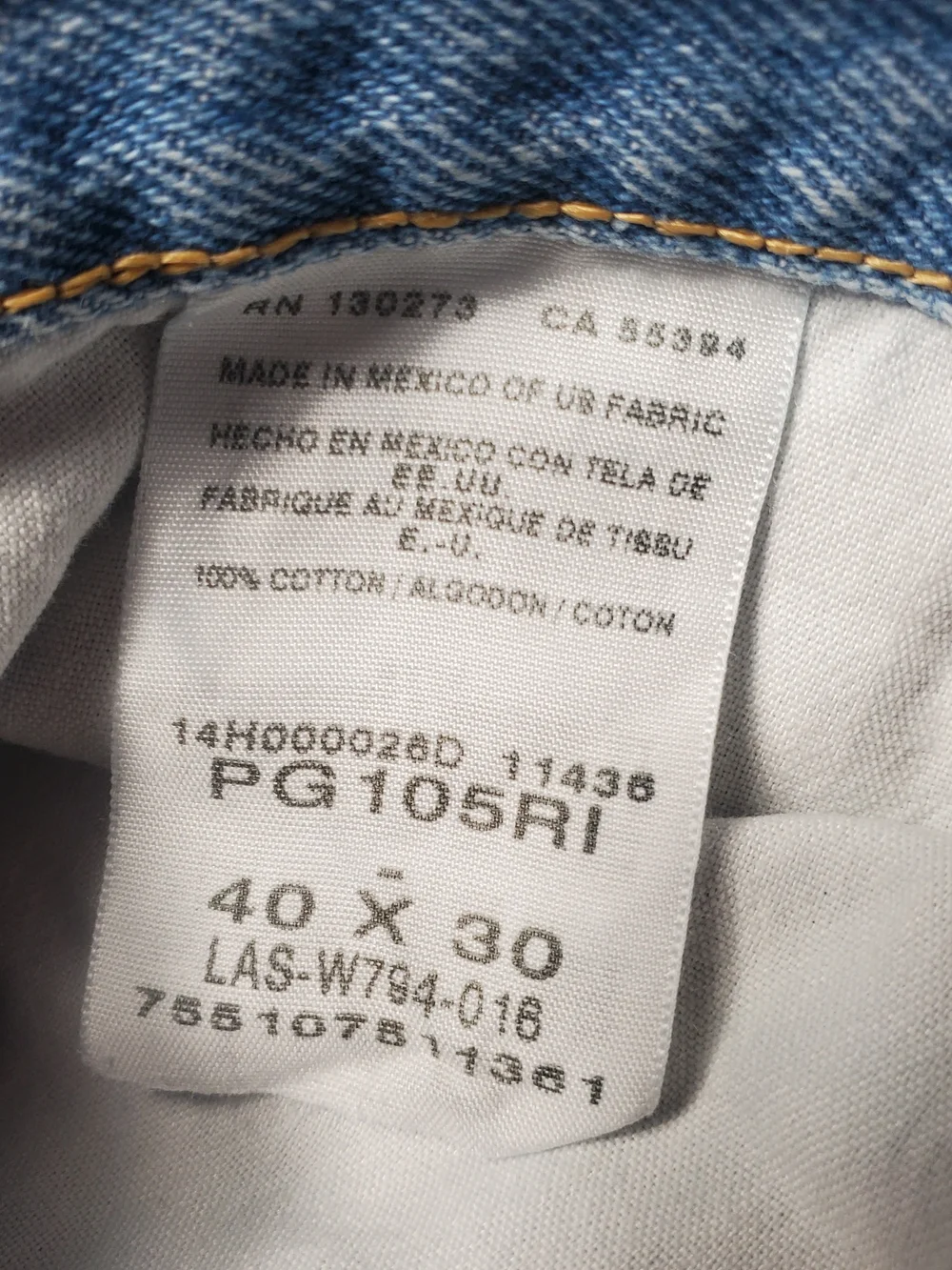 Wrangler men’s size